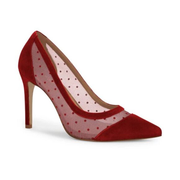 NEW ALLEGRA JAMES Suede Debbie Pumps red for women 663tn - Picture 3 of 9